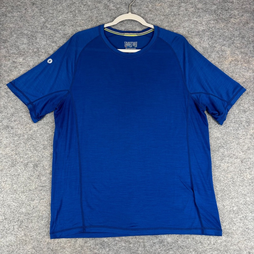 Smartwool Ultralite Active T-Shirt Blue Mens Large L *